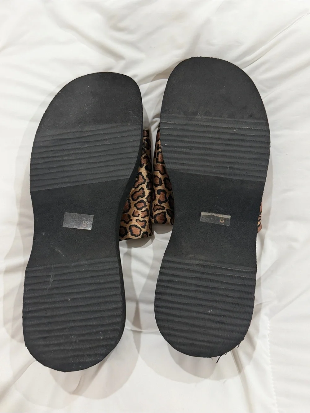 Mootsies Tootsies Leopard Print Slide Sandals in Brown and Black